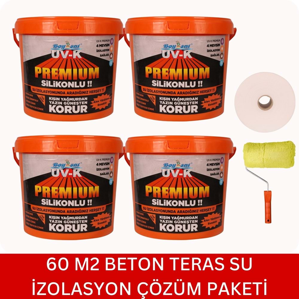 Boysat 60 M2 Beton Teras Su Yalıtım Çözüm Paketi - Çim Yeşil