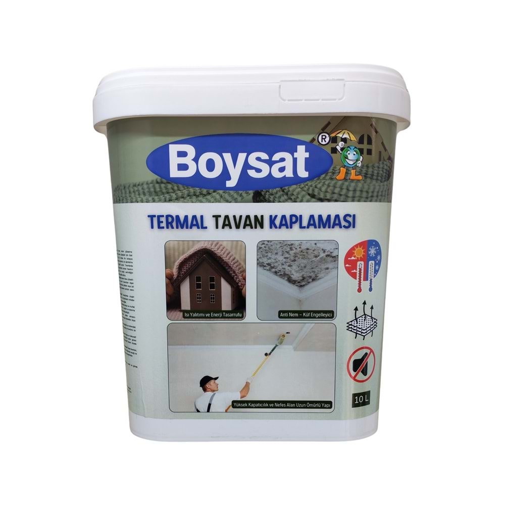 Boysat Termal Isı Yalıtımlı Tavan Boyası 10 Lt.