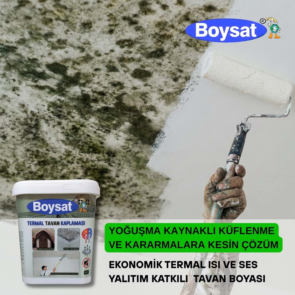 Boysat Termal Isı Yalıtımlı Tavan Boyası 10 Lt.