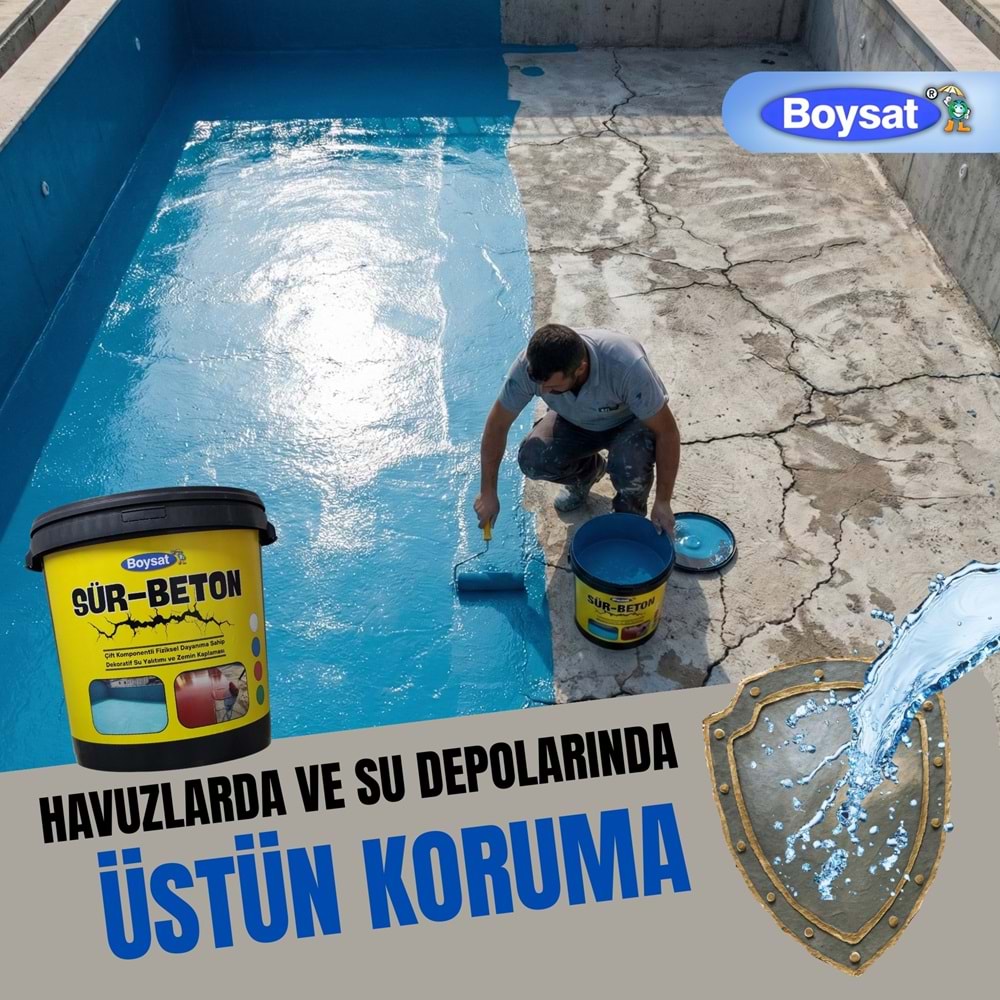Sür-Beton 2K Dekoratif Su Yalıtım ve Zemin Kaplaması 20 Kg