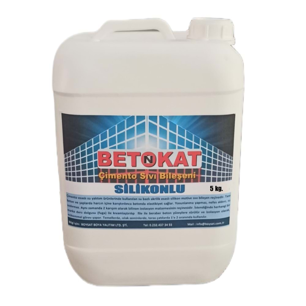 Betokat Silikonlu Sıvı Çimento Bileşeni 5 Kg