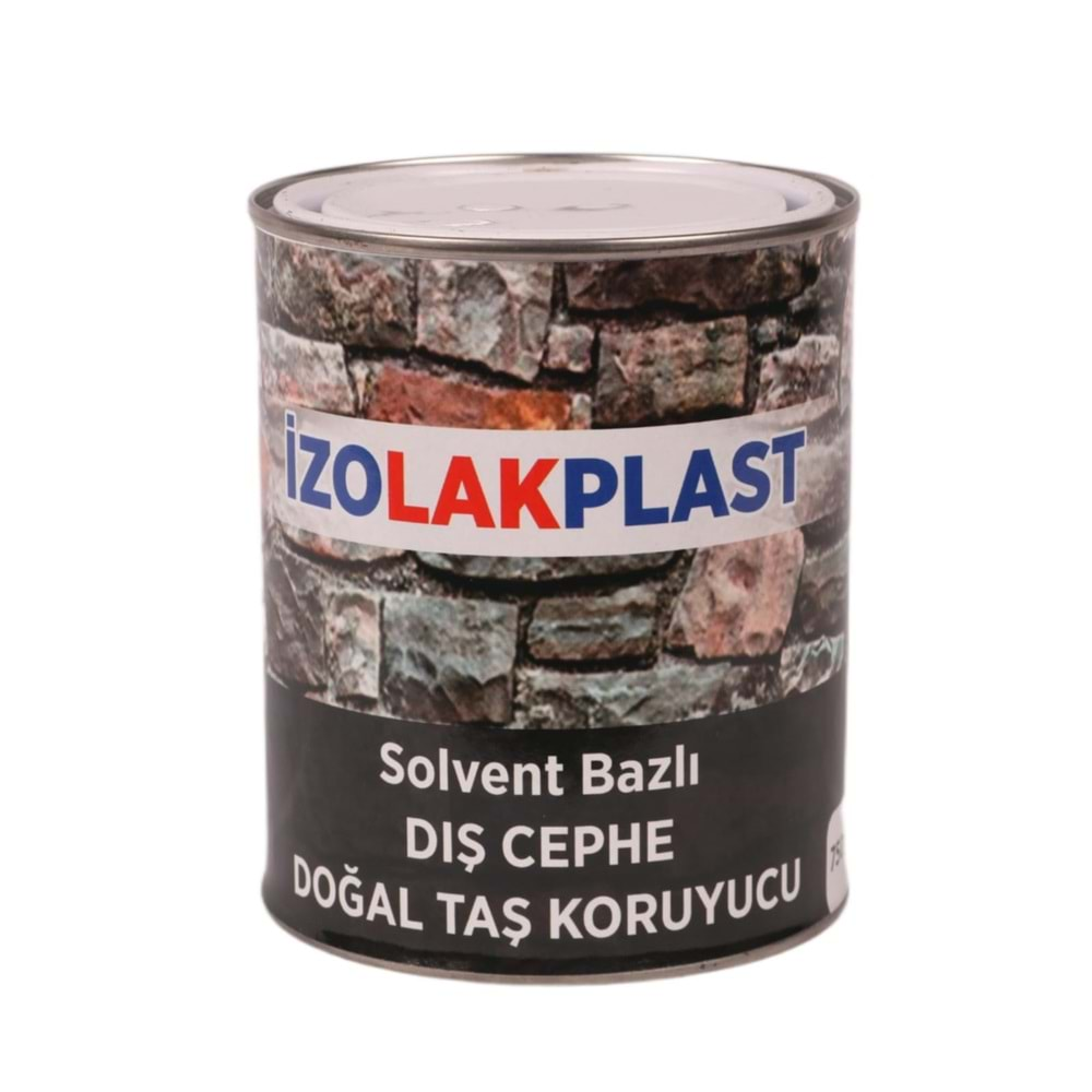 İzolak Plast Solvent Bazlı Dış Cephe Doğal Taş Verniği 0.75 Kg