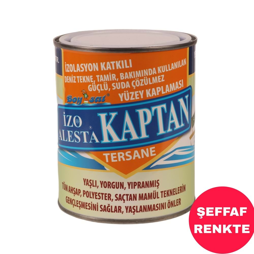 İzo Alesta Kaptan İzolasyon Katkılı Şeffaf Sürme Tekne Yüzey Kaplaması 0.75 Kg