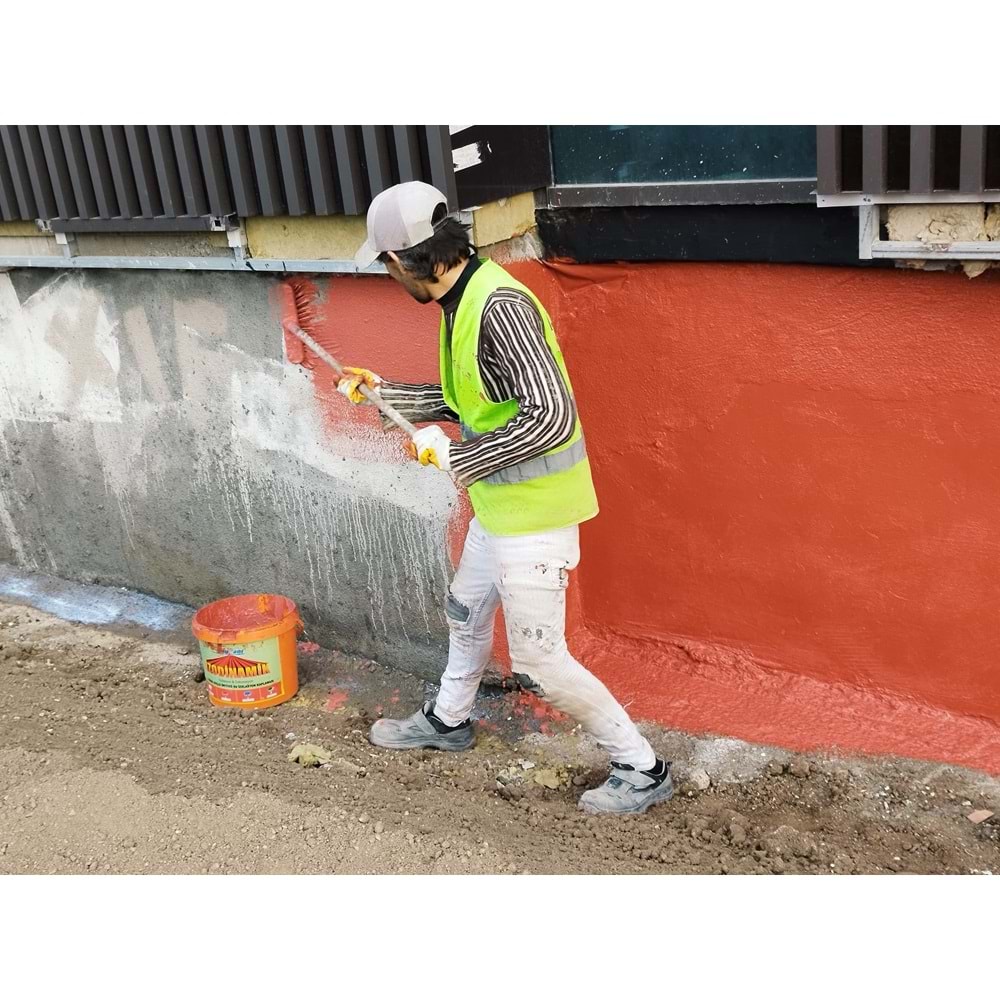 İzo Dinamik Kiremit Kırmızı Güçlü Örtücü Silikonlu Su İzolasyon Kaplaması 17 Kg