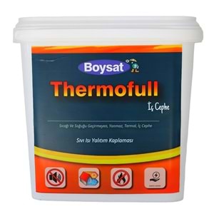 Boysat Thermofull Termal - Yanmaz İç Cephe Isı ve Ses Yalıtım Kaplaması - Beyaz - 10 L