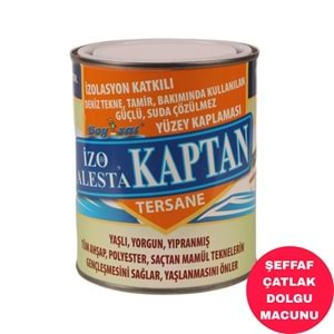 İzo Alesta Kaptan Şeffaf Silikonlu Çatlak Tamir ve Dolgu Macunu 0.5 Kg