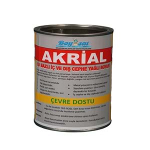 Akrial Su Bazlı İç ve Dış Cephe Yağlı Boya 0.75 Kg