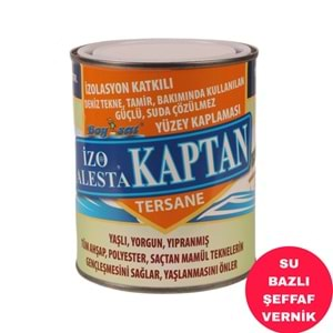 İzo Alesta Kaptan Su Bazlı Tekne İç ve Dış Cephe Şeffaf Vernik 2 Kg