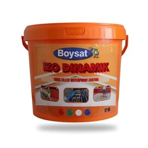 İzo Dinamik Kiremit Kırmızı Güçlü Örtücü Silikonlu Su İzolasyon Kaplaması 17 Kg