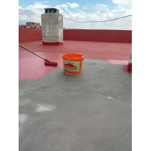 İzo Dinamik Kiremit Kırmızı Güçlü Örtücü Silikonlu Su İzolasyon Kaplaması 17 Kg