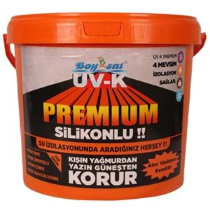 UV-K Premium Seramik Beton Membran Şingıl Sac Teras Dam Üzeri Su Yalıtım Boyası