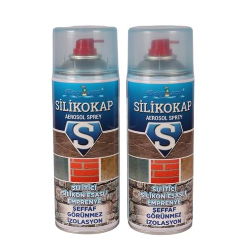 Silikokap Şeffaf Aerosol Su İzolasyon Spreyi 400 Ml x 2 Adet Fırsat Paketi