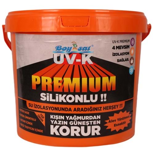UV-K Premium Seramik Beton Membran Şingıl Sac Teras Dam Üzeri Su Yalıtım Boyası